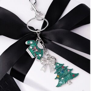 *NEW*  Paparazzi Green and Silver Holiday Keychain

“Holiday Memories”